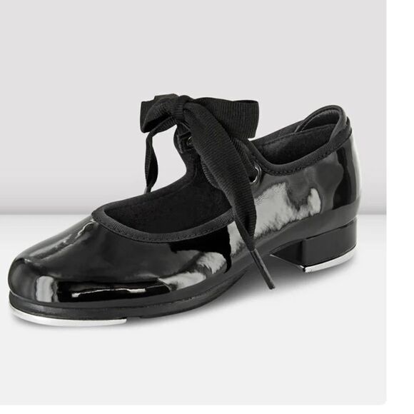 BLOCH ANNIE TYVETTE TAP SHOES IN BLACK PATENT‎ - Picture 1 of 8